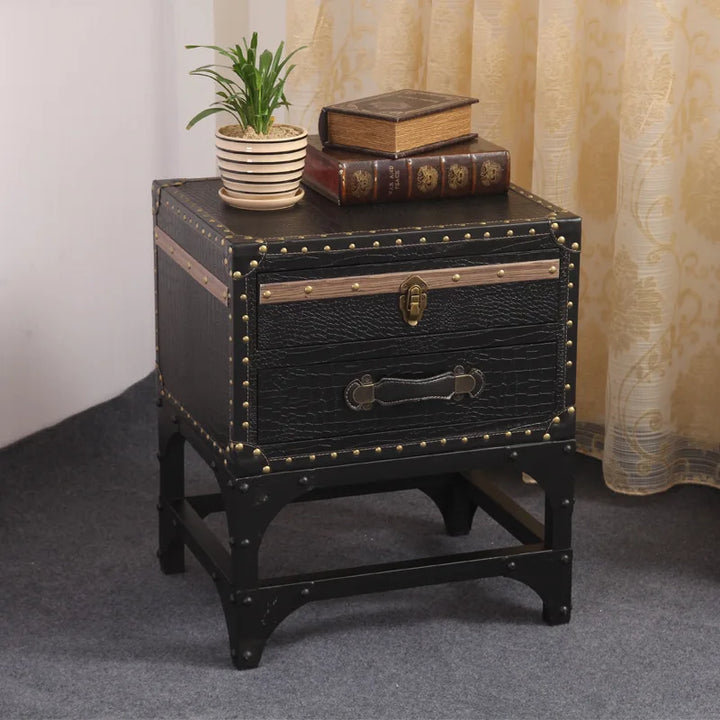 Annaruth Retro Bedside Table Rustic Living Room Side A Few Solid Wood