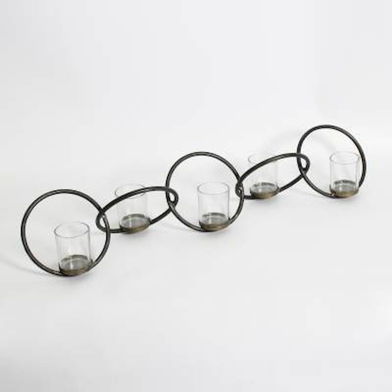 Petit porte-photophore en métal ring