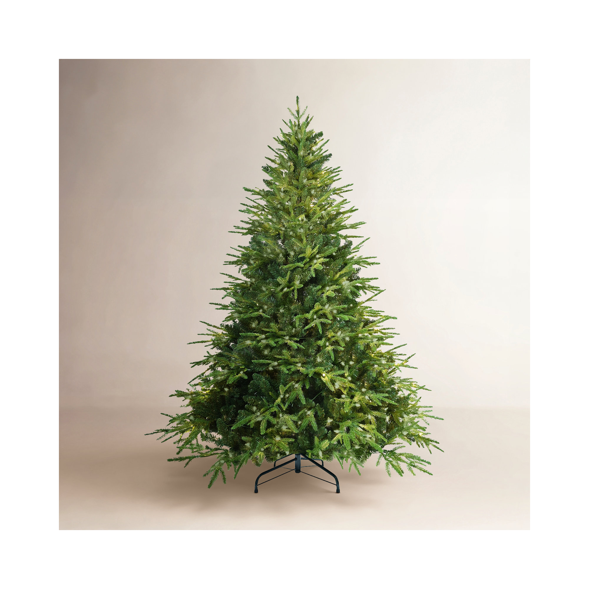 Pre-lit PE/PVC Combined Christmas Tree, 6"H