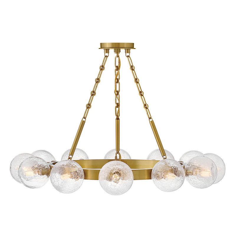 Coco 12 - Light Steel Dimmable Wagon Wheel Chandelier