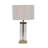 Metal Gold Table Lamp with Clear Glass Body