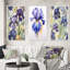 Impression d'art mauve et vert mauve d'Iris II - ensemble de 3 fleurs-978276698-978276699