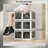 Storage Bins | Stackable Collapsible with Lids &amp; Wheels | White | Plastic-1596951825