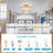 Crystal Ceiling Light Fixture Modern Semi Flush Mount Ceiling Light Crystal Chandelier Nickel Finish (Bulb Not Included)