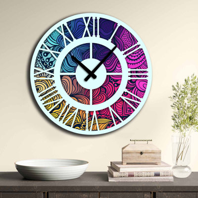 Elegant Decorative Wall Clock, 19.7 inches Diameter | 100% MDF, Thickness: 0.2 inches | Stylish Minimalist Design for Home & Office Decor | Perfect for Living Room, Bedroom, and Kitchen Spaces
