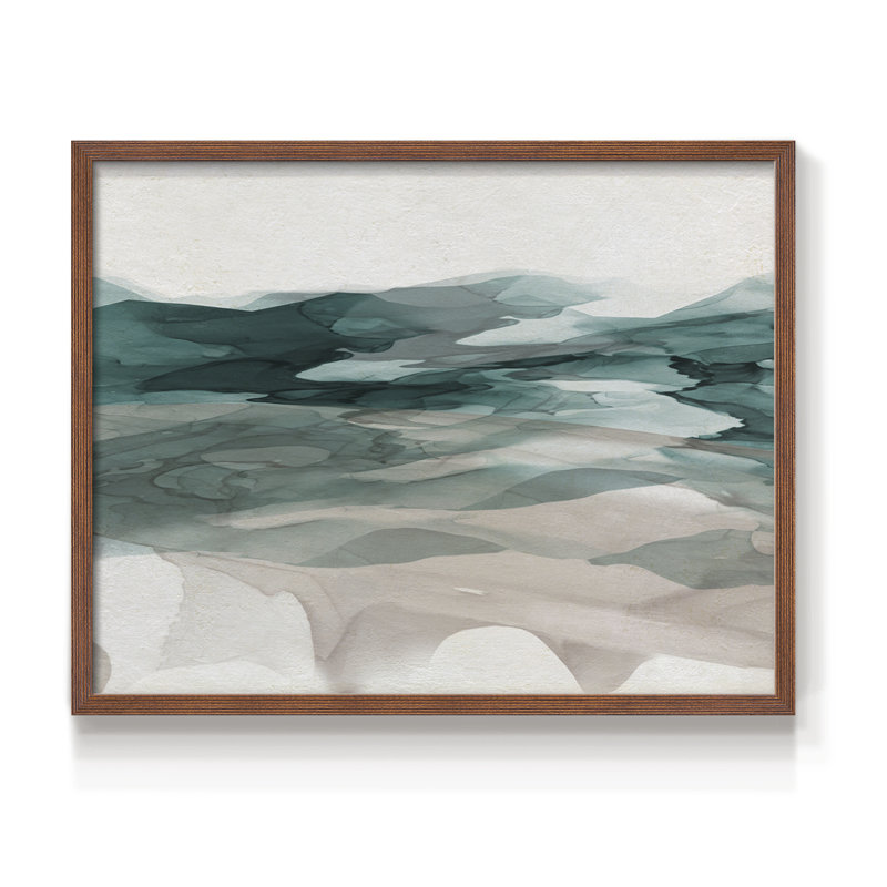 Mountain Mountain - Reproduction encadrée - Restickable, Noyer, H 11 po x l 14 po