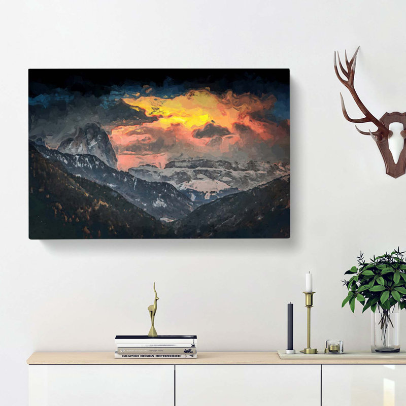 Fire Skies in Abstract - Wrapped Canvas, 35cm H x 50cm W x 3cm D