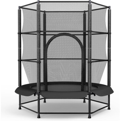 Freeport Park 30.5cm Round Backyard Trampoline with Safety Enclosure