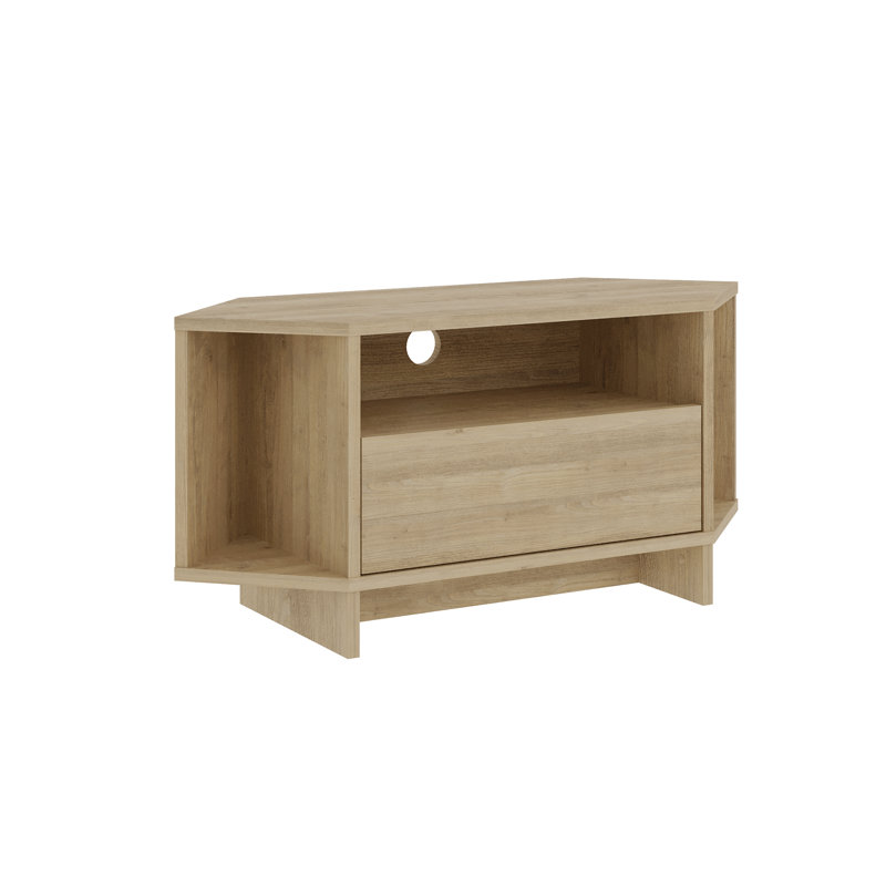 Viva Corner TV Stand Modern Storage Unit for TVs up to 34 inches, Oak