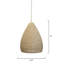 Luminaire suspendu cône en perles de bois Karlene