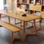62.99" Brown Rectangular Solid Wood Dining Table-1874889488