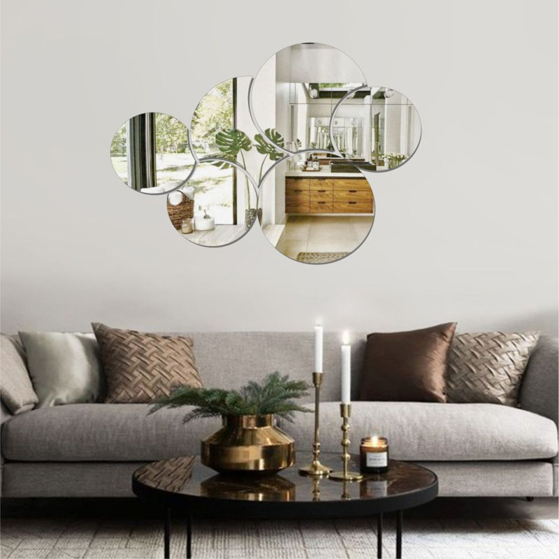 Kaci Wall Mirror, Silver, 75cm H x 100cm W
