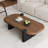 51'' Farmhouse Rectangle Coffee Table, Brown Wooden Coffee Table With Two Black Legs, Living Room Center Table