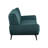 Upholstered Flared Arm Loveseat Teal Blue