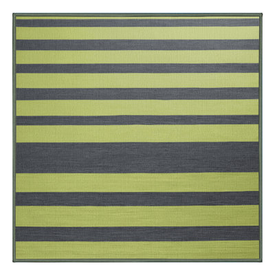Tapis vert à rayures horizontales lavable à la machine