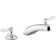 Triton Bowe 0.5 GPM Widespread Bathroom Sink Faucet with Aerated Flow and Lever Handles, Drain Not Included