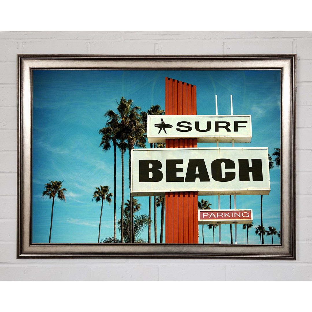 Leinwandbild Retro Surf Framed Print