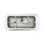 Baignoire autoportante en acrylique autoportante, acrylique blanc brillant, bonde chrome pop-up