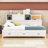 Auddis Wood Daybed with 3 Storage Drawers and Shelves-829650164-829650161