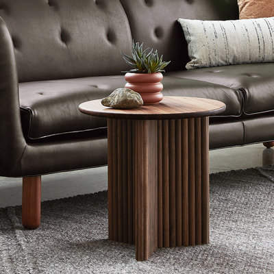 Odeon End Table Round Walnut
