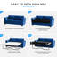 Causeuse-lit en velours escamotable avec matelas en mousse viscoélastique de 77 po Latitude Run-1233173577-1233173578