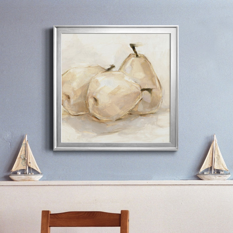 Étude sur poire blanche II - Toile encadrée de qualité supérieure - prête à être accrochée, H 34,5 po x l 34,5 po x P 1,5 po