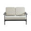 Causeuse d'extérieur en teck massif avec coussin et accoudoirs-605673263-605673267