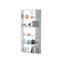 Bookcase Columbia, Double-Sided Bookcase With 5 Shelves, Divider Shelf, 90X25H180 Cm-1986787190