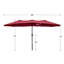 Parasol de marché rectangulaire 15 pi Sermin-1747641428