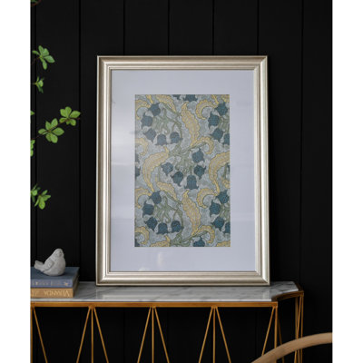 Décoration murale florale 24 po x 32 po - Cadre doré luxueux, impressions florales multicolores pour des œuvres d'art à domicile, photos de luxe, chambre à coucher et vestibule