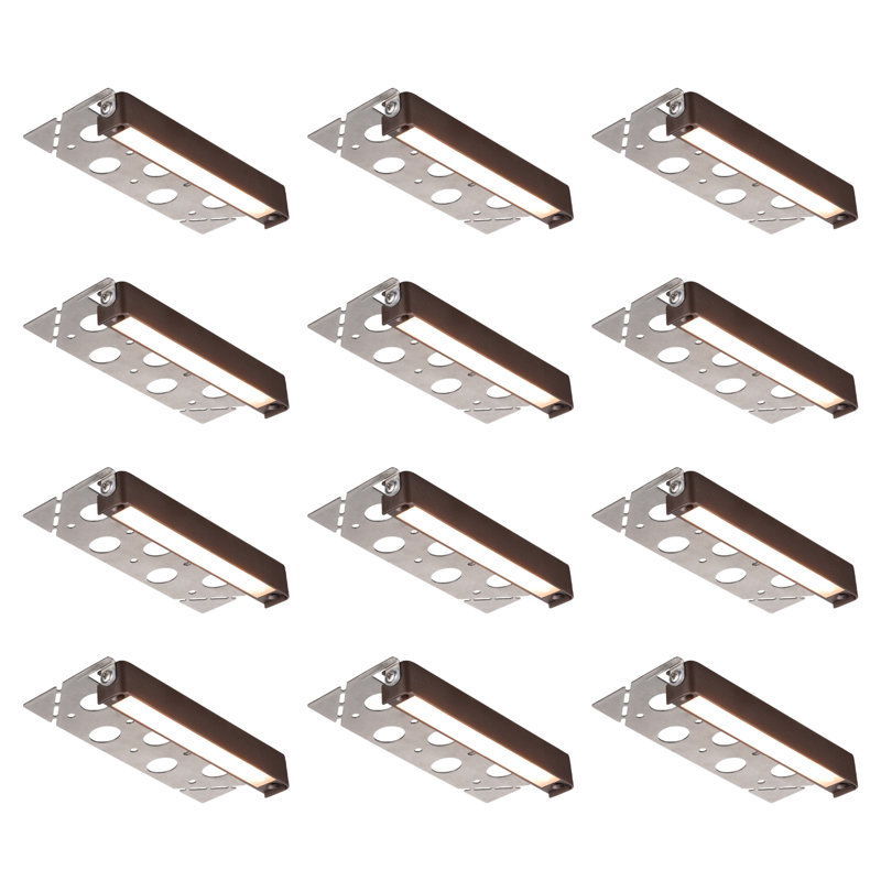Éclairage à DEL basse tension Hardscape, applique murale de soutènement 7 pouces, éclairage de marches paysager 3 W / 4 W / 5 W, montage en surface et encastré, blanc doux 2700K