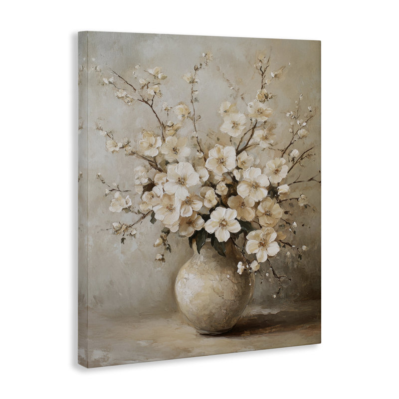  Cherry Blossoms in Pottery Canvas Wall Art by Petal Prints Design, 20" H x 16" W