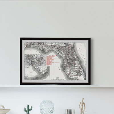 " Antique Map Of Florida "