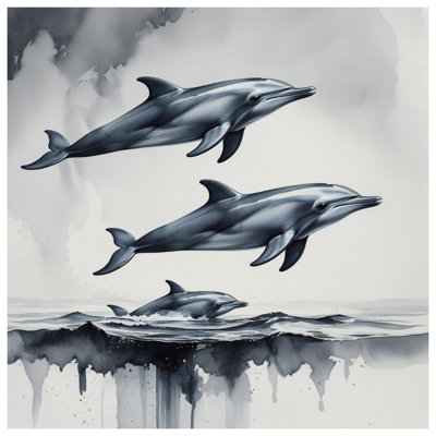 Jumping Dolphins Ocean Scene Comforter