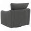 Chaise pivotante rembourrée gris anthracite-1450392582