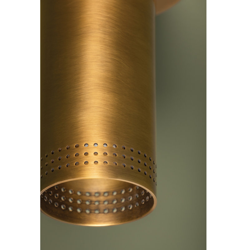 Berg 1 Light Flush Mount, Patina Brass