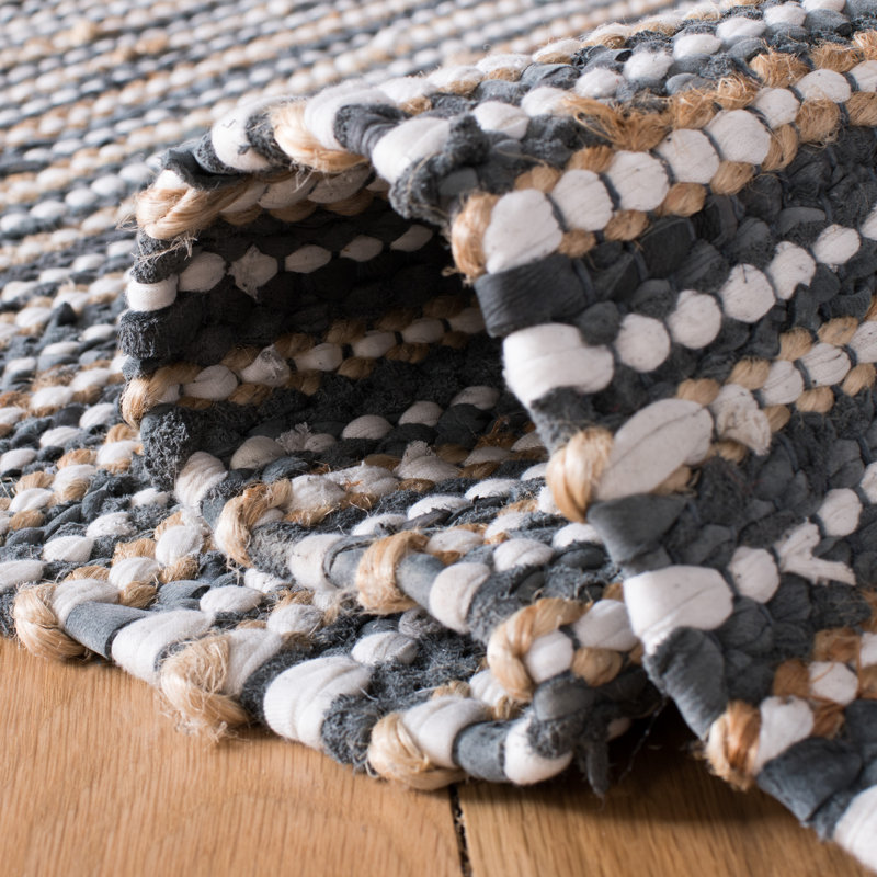 Tapis en coton tissé à la main Exley Vintage, Carré 6 pi