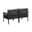 Ensemble de conversation pour patio 5 pièces, ensemble de mobilier modulaire d'extérieur moderne avec table basse carrée, coussin épais et imperméable pour terrasse, balcon-674956455-674956453