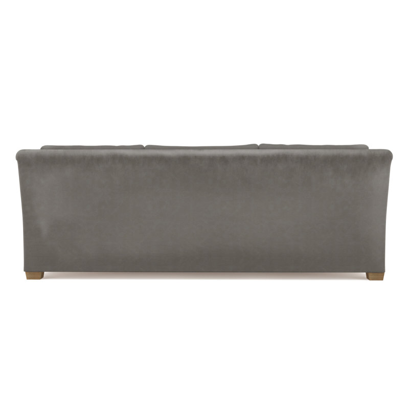 Canapé Thompson, H 32 po x l 108 po x P 46 po, Ponce rétro en cuir, Ébène