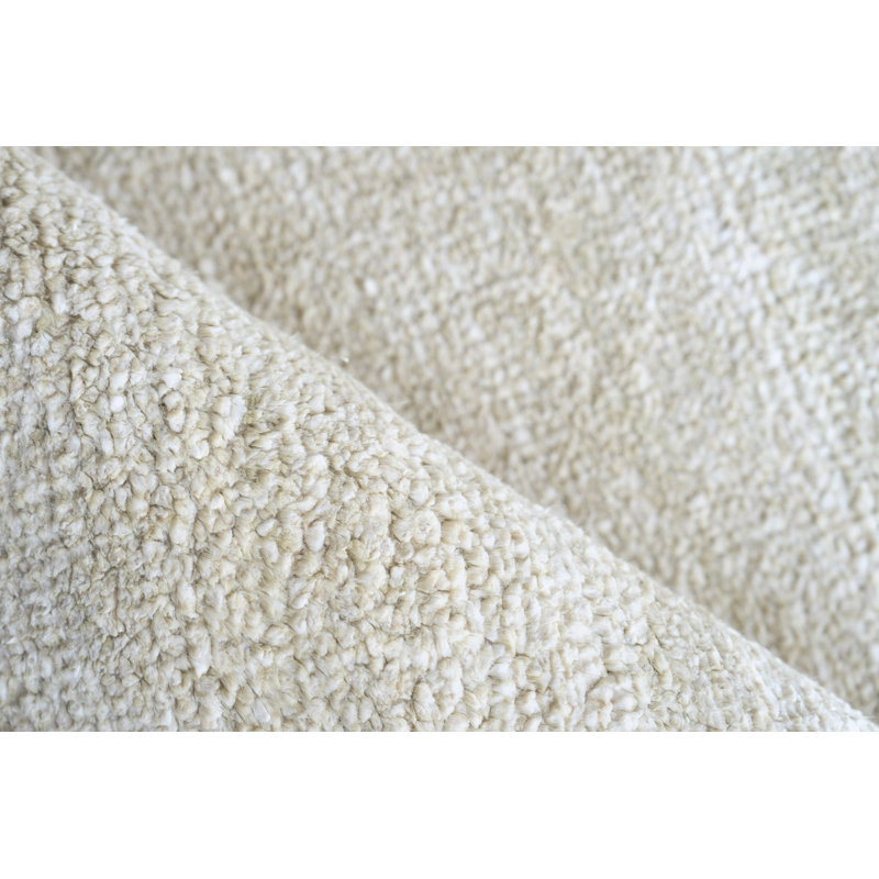 Plush Area Rug in White, Rectangle 8' x 10'