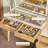Makeup Vanity Desk With Smart LED Mirror, 10 Drawers, Glass Door Cabinet, Built-In Power Strip & Solid Wood Legs-1522120374