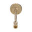 Porte-bougie décoratif martelé décoratif pour la maison - Porte-bougie de table moderne pour décoration de salon - Or et métallique-1592251550