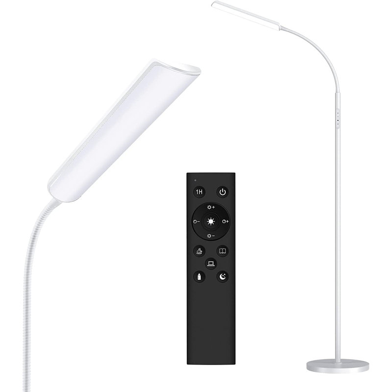 Bright 15w Led Floor Lamps For Living Room With 1h Timer,standing Lamp With Remote & Touch Control, Black