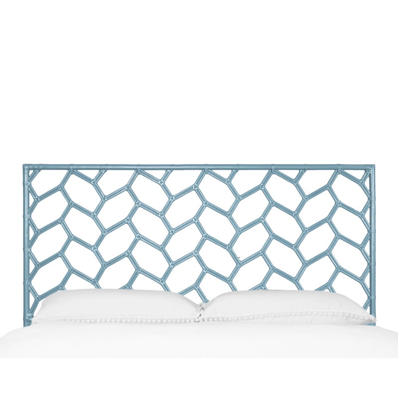 Tête de lit Silas, Bleu piscine, Très grand