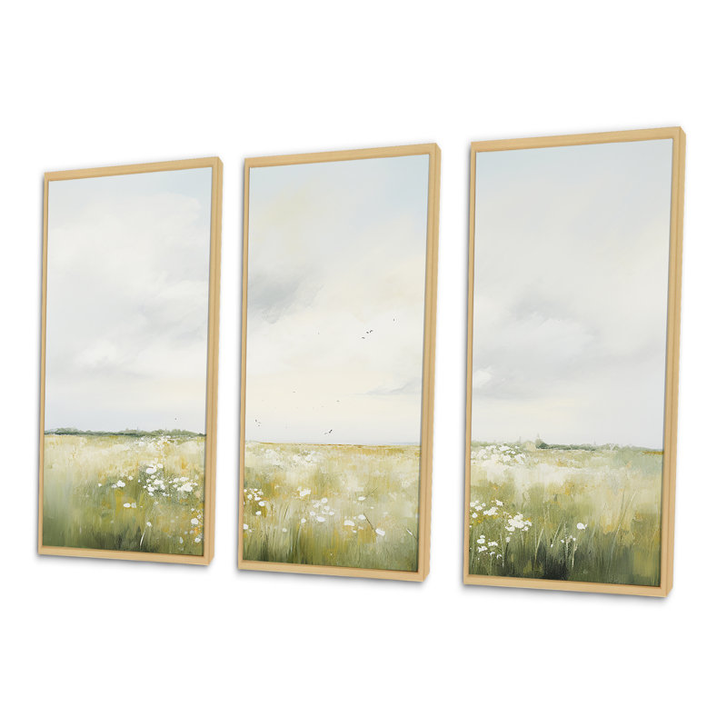 Ensemble de salon Meadow, Cadre naturel flottant, H 40 po x l 60 po x P 1 po