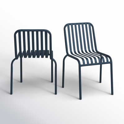 Ensemble de 2 chaises de salle à manger d'extérieur empilables Abra