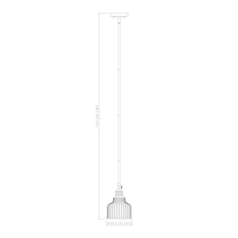 Luminaire suspendu 1 lumière Hebden