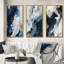 «Blue and White Enigmatic Stones», 3 pièces sur toile-87173741-87173740