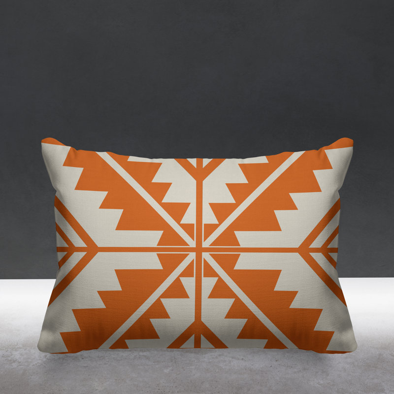 Coussin décoratif intérieur / extérieur Tala Southwestern, Orange