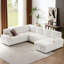 Canapé modulaire modulaire pour appartement - Canapé convertible en velours côtelé à assise profonde-1849854716